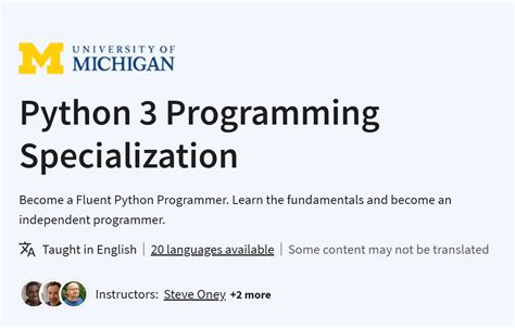 Python 3 Programming Specialization [5 courses] .